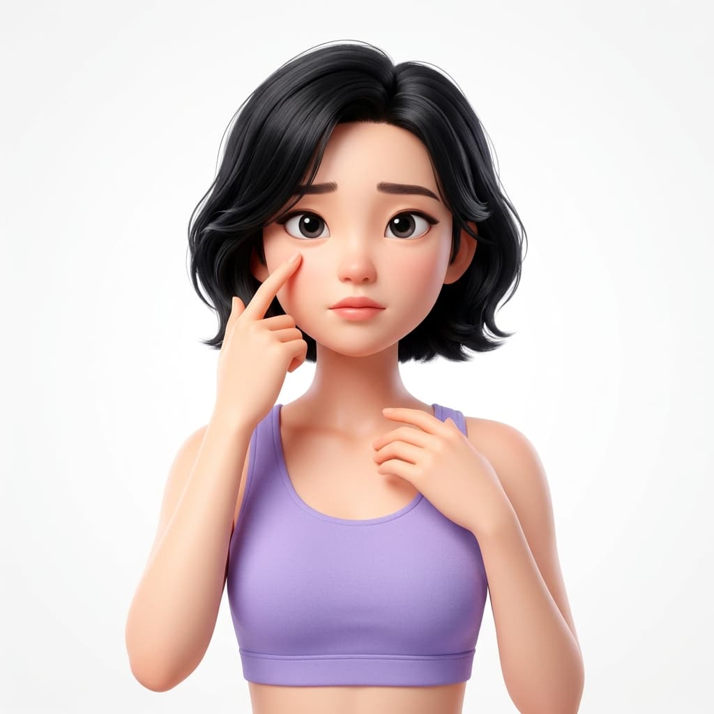 クマ・目の下のくぼみ