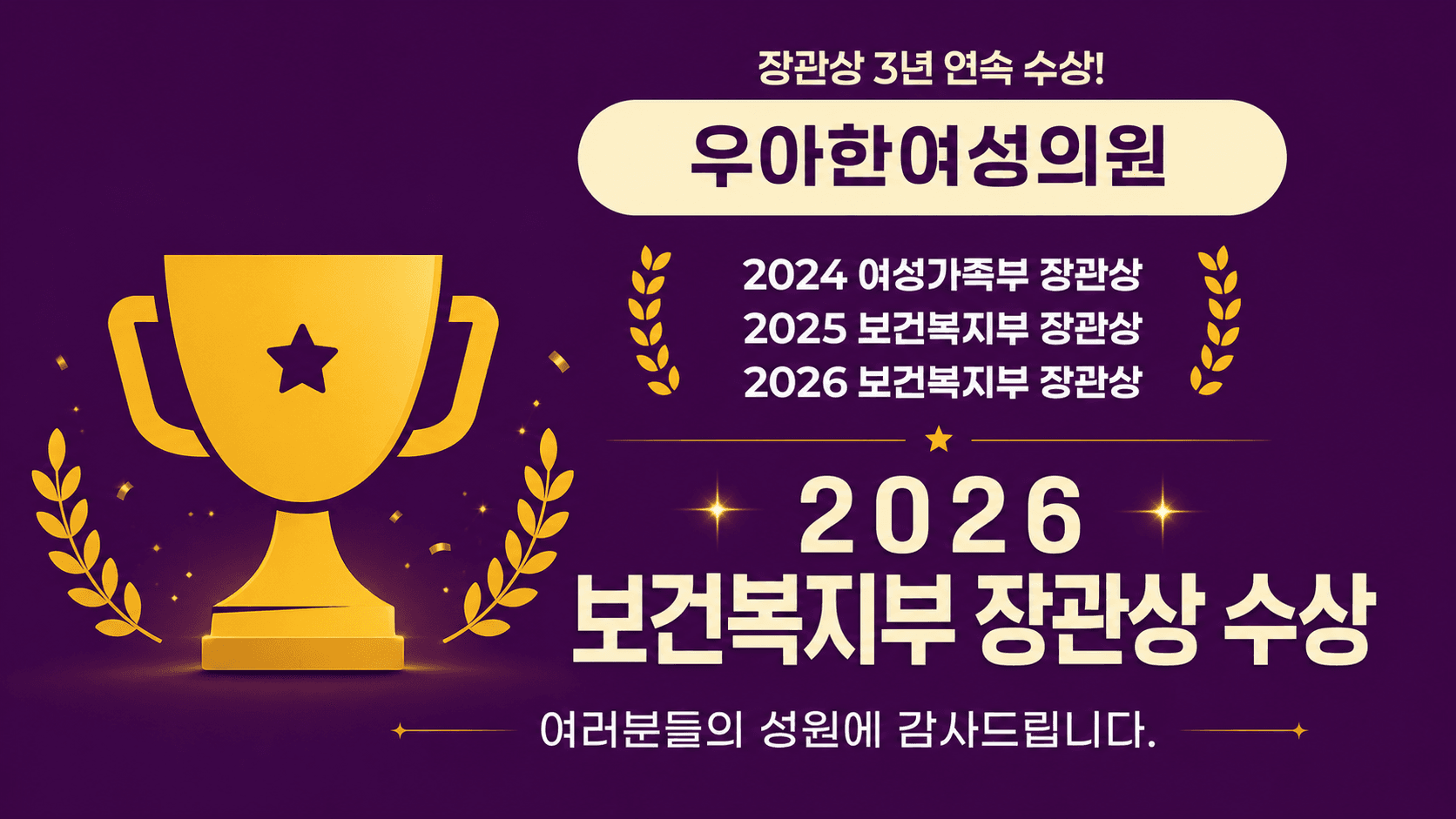 Minister Awards — 3 Consecutive Years